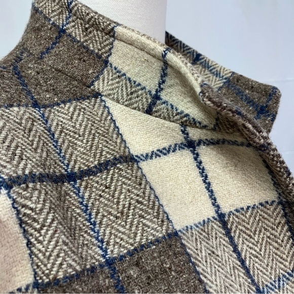 Vintage Bianca Plaid Single Button Wool Blazer Jacket Womens 12 Preppy Classic - Picture 9 of 15